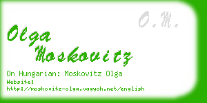 olga moskovitz business card